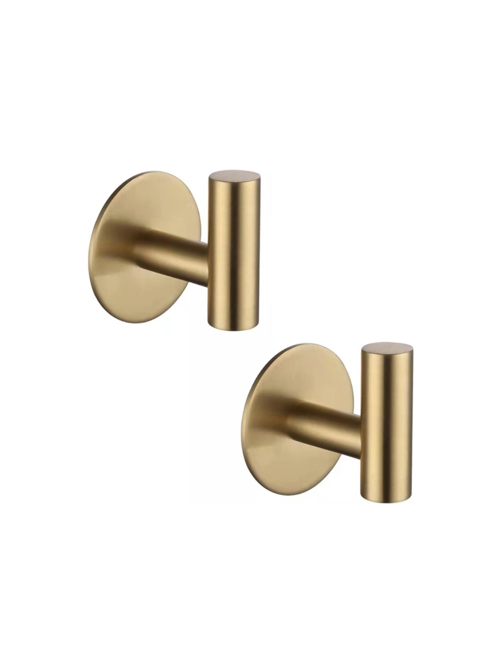 3M Self-Adhesive Wall Hooks Gold Finish Hardware (2-Pack)